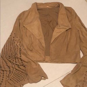 Free People Brushed Leather Jacket